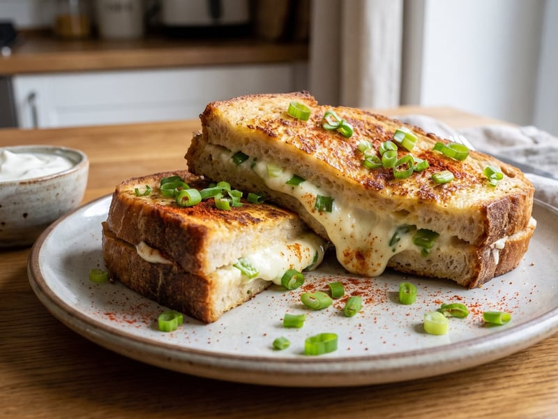 Sheep cheese stuffed French toast | Crispy breakfast