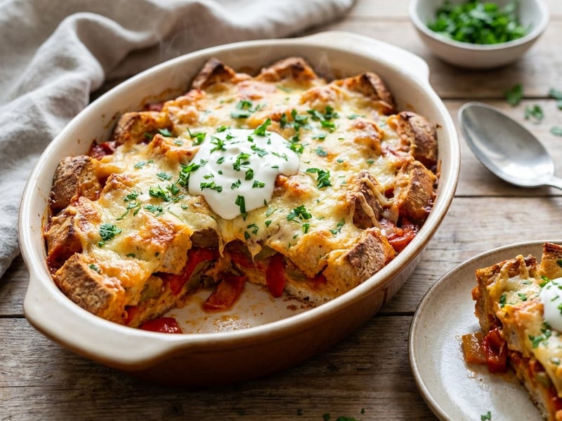 Zero-Waste Lecsó Bread Casserole | Juicy Homemade One-Pot Dish