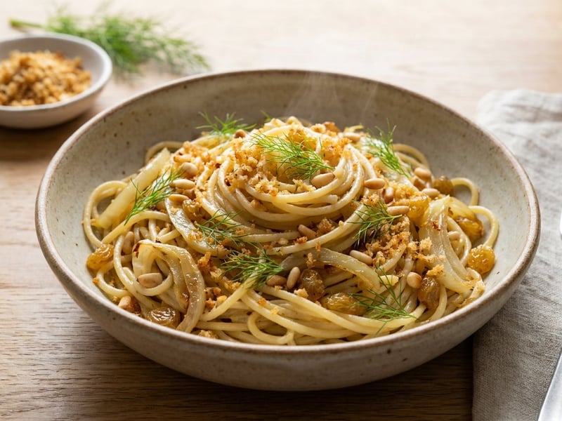 Sicilian Fennel Pasta | With Crispy Spiced Breadcrumbs