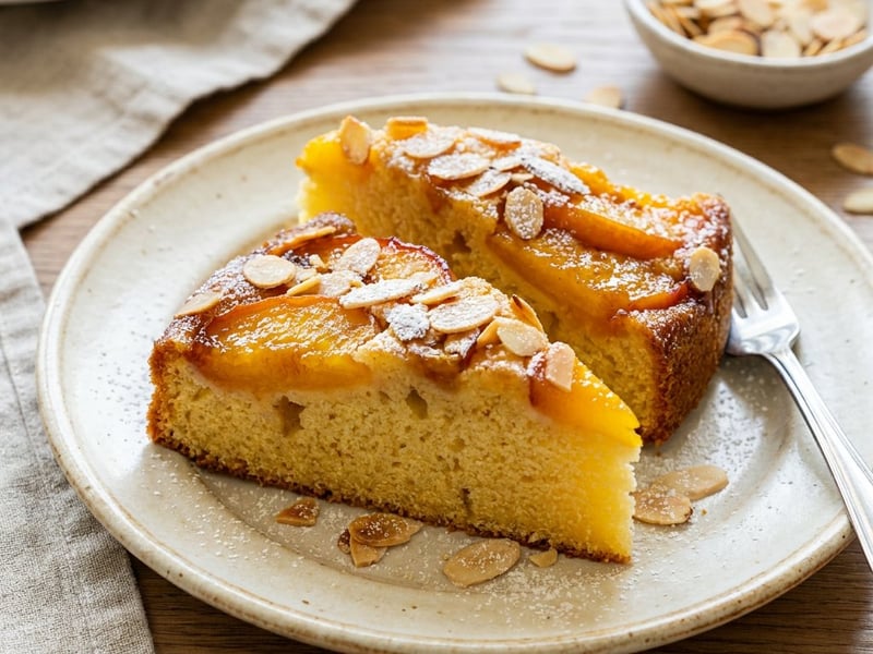 Juicy Peach Sponge Cake | Light Summer Classic