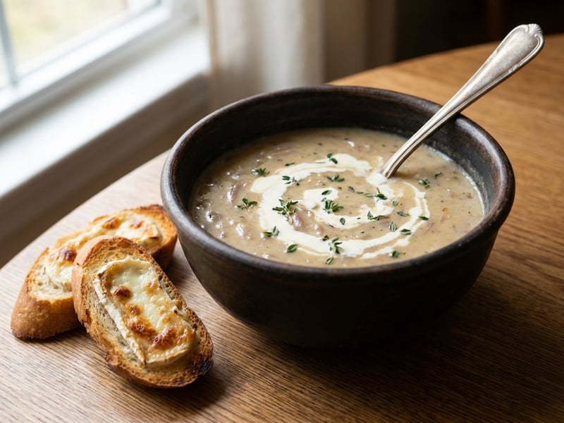 French Red Onion Cream Soup | Silky and Flavorful