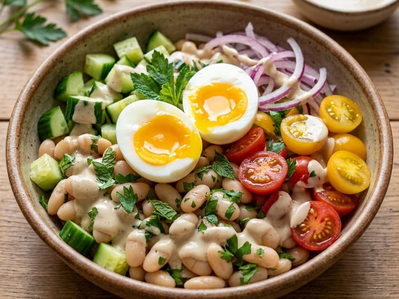 Middle Eastern Spiced Bean Salad | Filling Summer Dish
