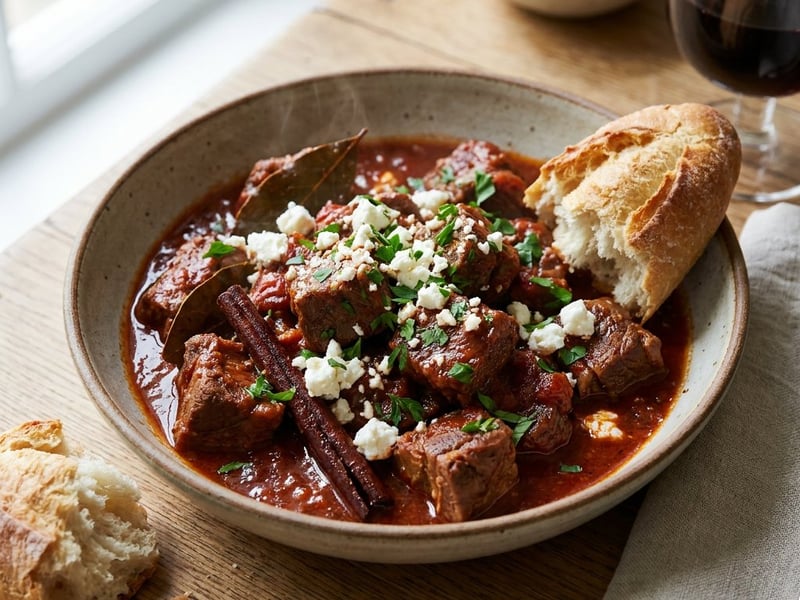 Greek lamb kokkinisto | Cinnamon-tomato ragout