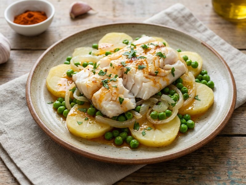 Galician Hake with Potatoes | Merluza a la Gallega