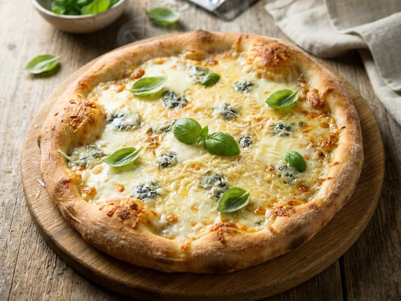 Pizza Quattro Formaggi | Crispy Italian Four-Cheese Pizza