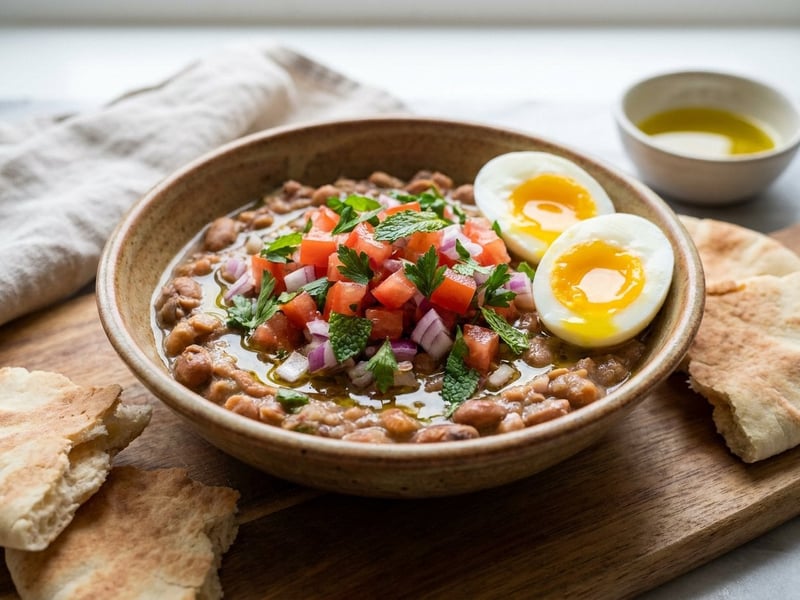 Middle Eastern Foul Mudammas | Spiced Fava Bean Salad