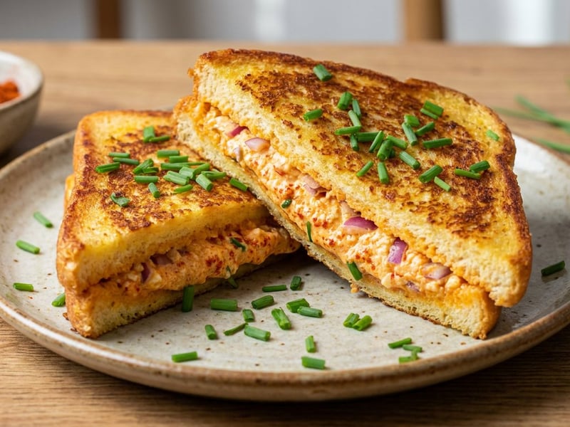 French Toast Braided Brioche Stuffed with Körözött | Savory Breakfast
