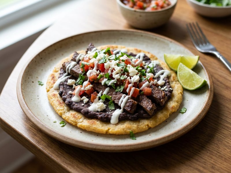Mexican Huarache with Beef | Crispy Street Food