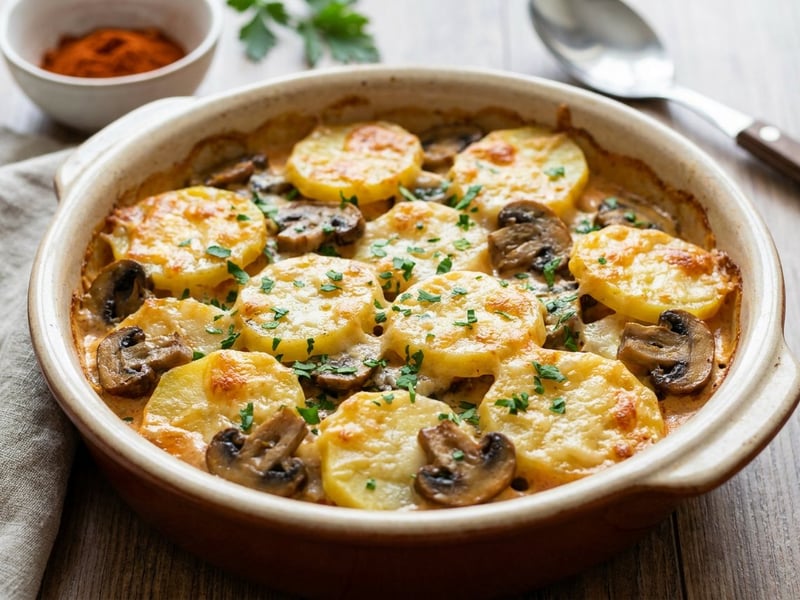 Hungarian-style Baked Potatoes with Mushrooms | Creamy and Crispy