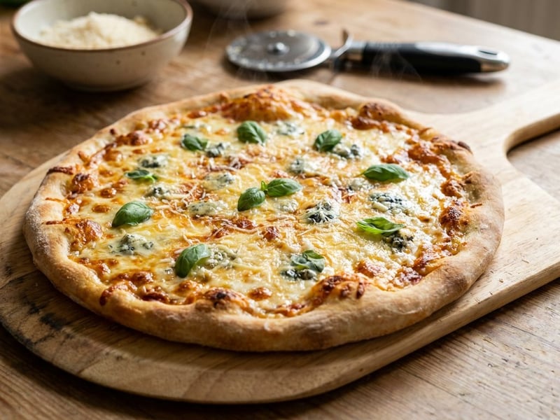 Four cheese pizza | Pizza Quattro Formaggi