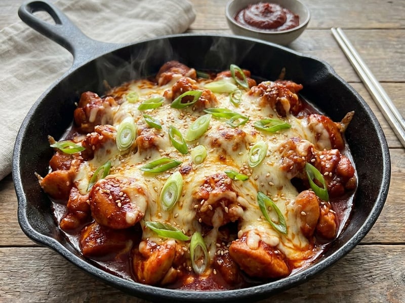 Korean Cheese Chicken (Cheese Buldak) | K-Street Food