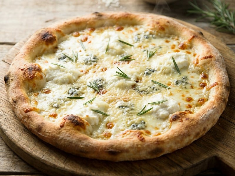 Pizza Quattro Formaggi | Four-Cheese Italian White Pizza