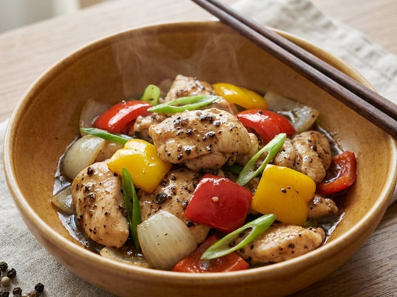 Chinese Black Pepper Chicken in Wok | 20-minute Dinner