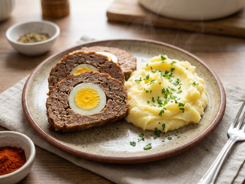 Traditional Stefania Meatloaf | With Creamy Mashed Potatoes