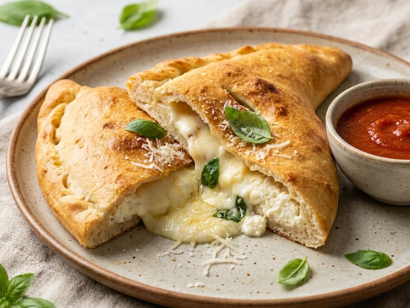 Sajtos calzone | Ropogós olasz hajtott pizza