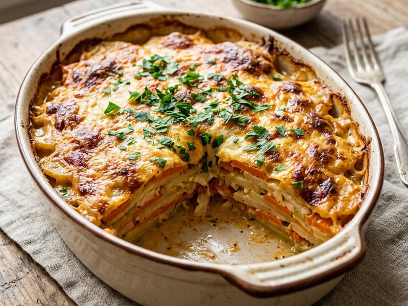 Zero-waste baked vegetable soufflé | Juicy cheesy vegetable bake