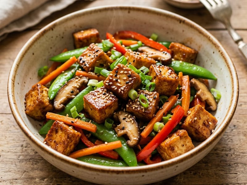 Japán teriyaki tofu wok zöldségekkel | 20 perces vacsora