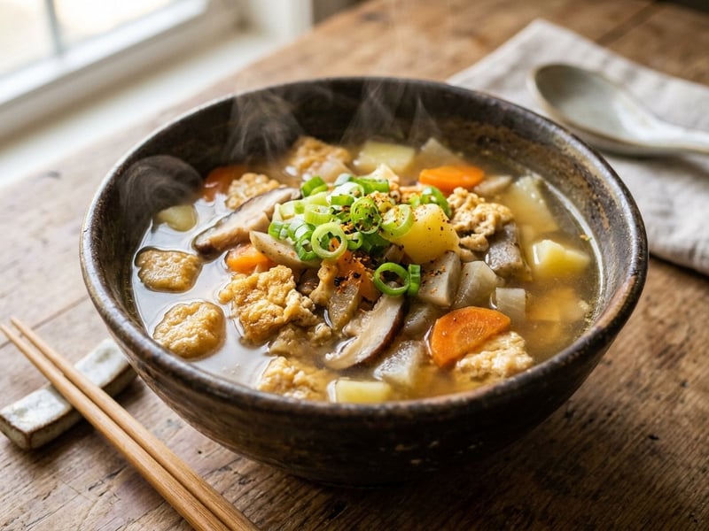 Japán Kenchinjiru leves | Tradicionális tofu leves