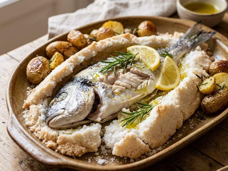 Salt-crusted gilt-head sea bream | Juicy Spanish fish dish