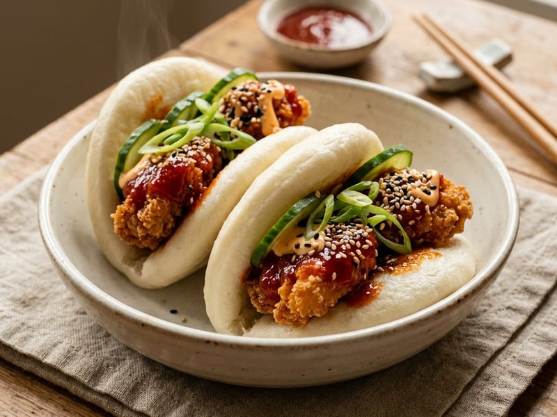 Korean Chicken Bao Buns | Asian Street Food