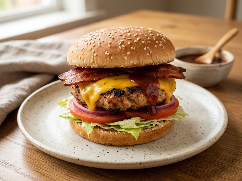 Füstös BBQ pulykaburger | Szaftos házi grillburger