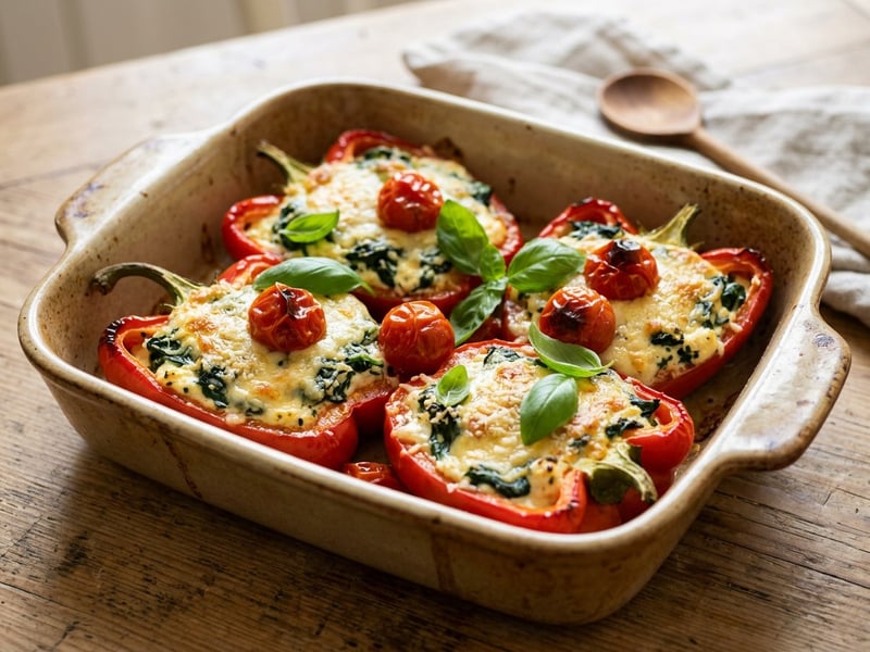 Ricottával töltött sült paprika | Mediterrán ízek