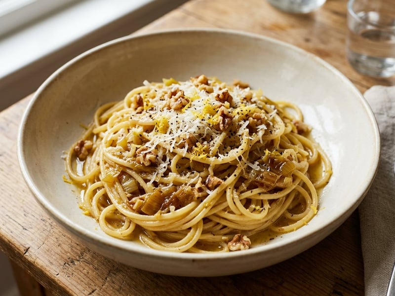 Caramelised leek spaghetti | Quick Italian pasta