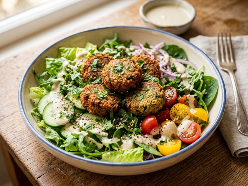 Közel-keleti falafel salátatál | Ropogós és laktató