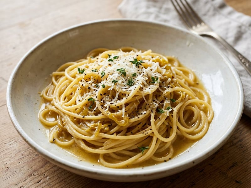 Karamellizált póréhagymás spagetti | Olasz zöldséges tészta