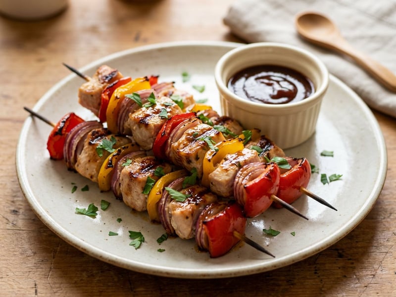 Smoky Maple BBQ Turkey Skewers | Tender Grilled Skewers