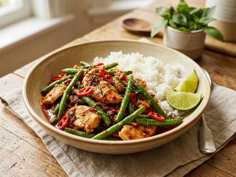 Thai zöldbabos csirke wokban | 20 perces vacsora