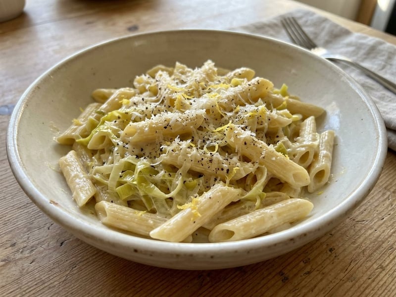 Creamy Leek Penne | Italian Skillet Pasta