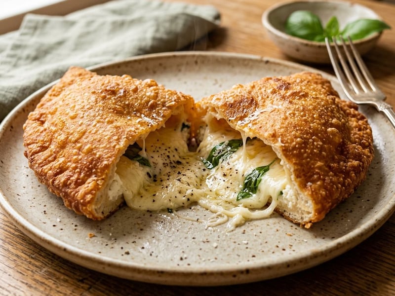 Neapolitan pizza fritta | Creamy cheesy fried Italian flatbread