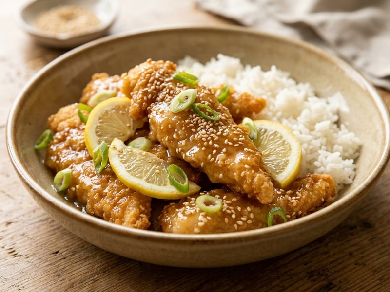 Chinese lemon chicken in a wok | 20-minute dinner