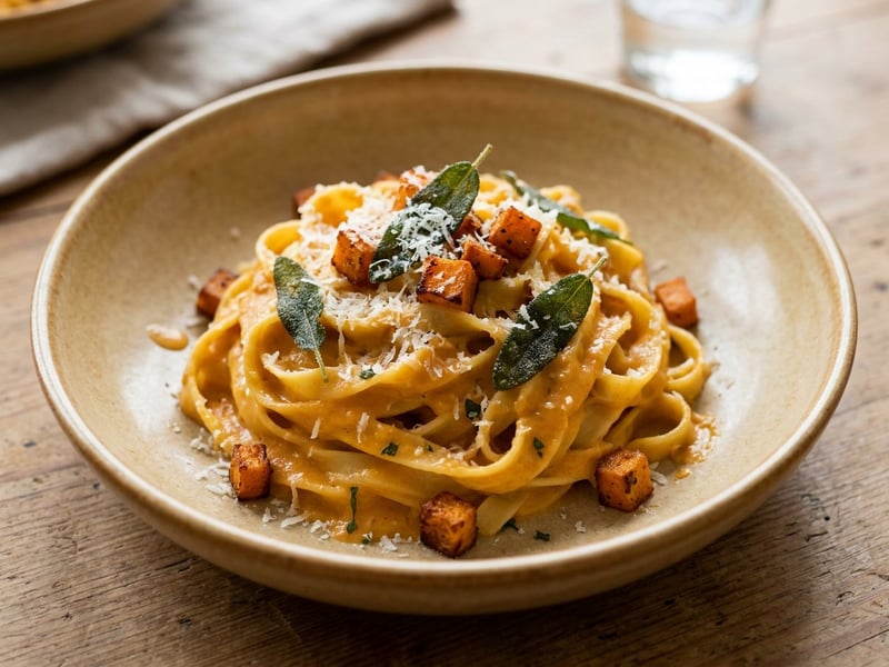 Sweet Potato Tagliatelle | Creamy Sage Italian Pasta