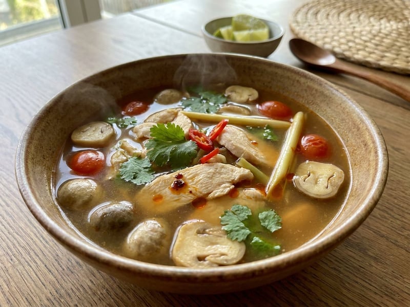 Thai Tom Yum Gai csirkeleves | Pikáns ázsiai klasszikus