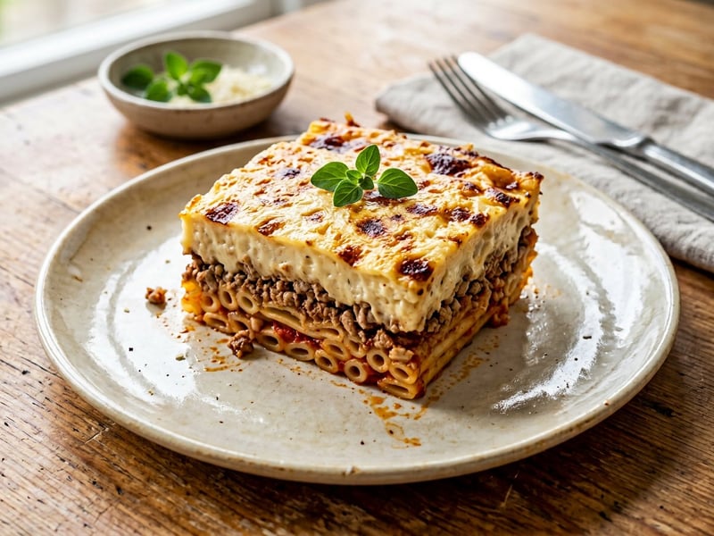 Görög pastitsio sertéshússal | Szaftos tepsis klasszikus
