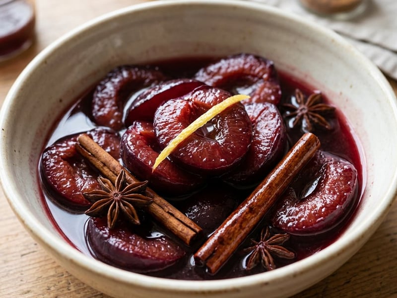 Spiced Plum Compote | Fragrant Autumn Dessert