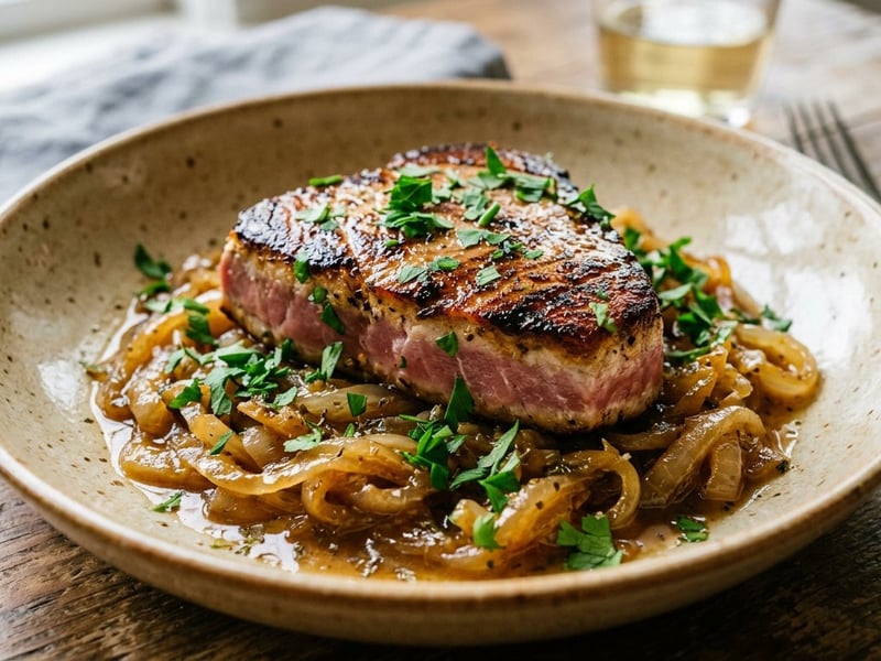 Andalusian Tuna Steak with Onions | Atún encebollado