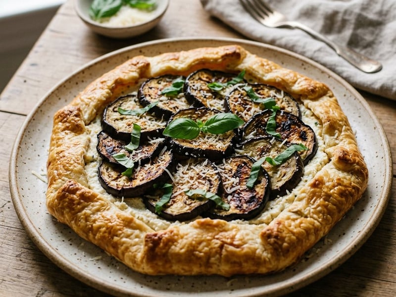 Eggplant Galette with Ricotta | Rustic Tart