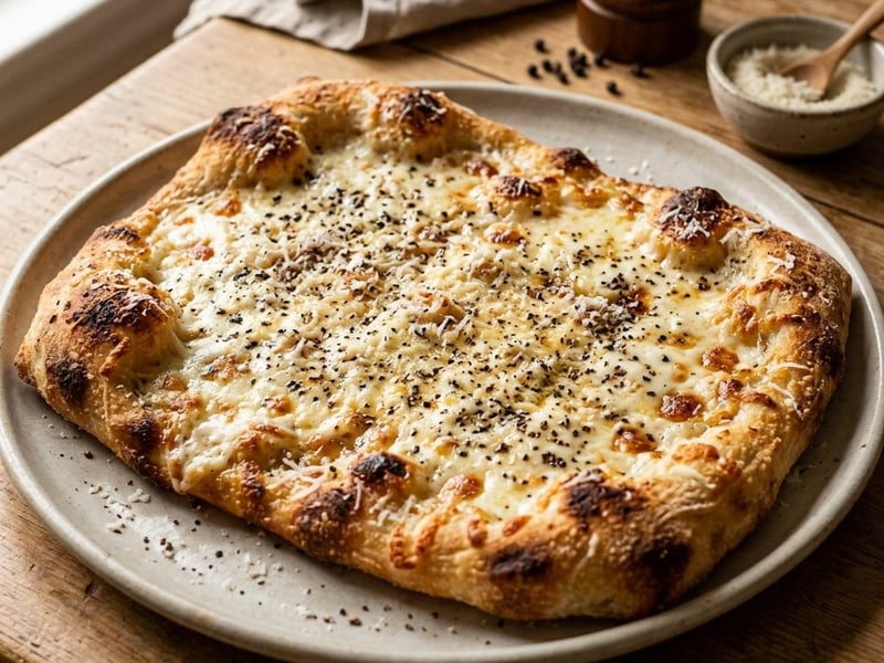 Pizza Cacio e Pepe | Crispy Roman Cheese Pizza