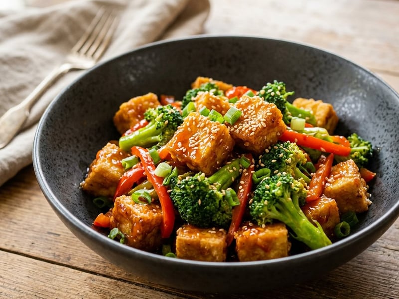 Sweet chili tofu wok | 20-minute dinner