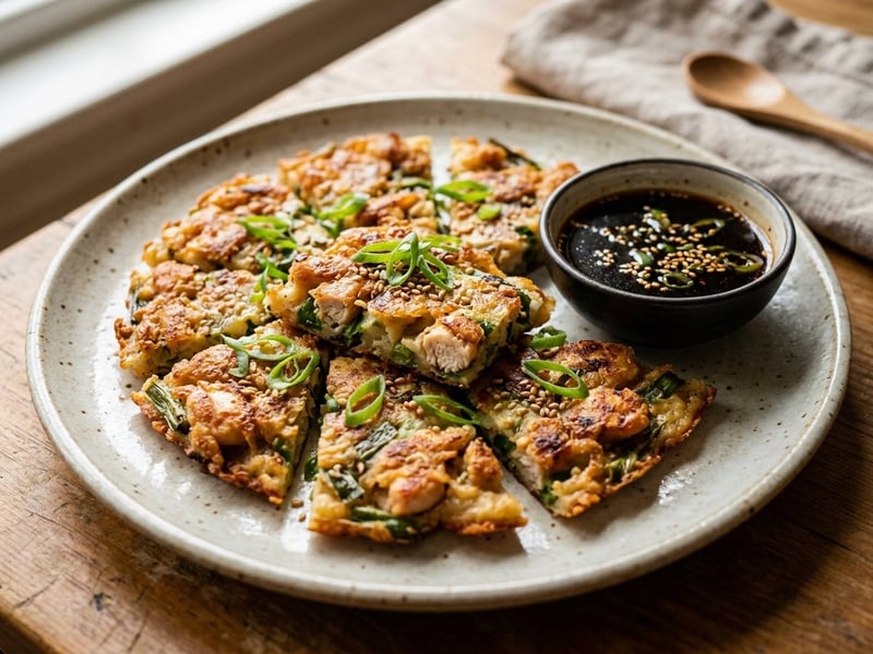Koreai csirkés pajeon | Ropogós ázsiai street food