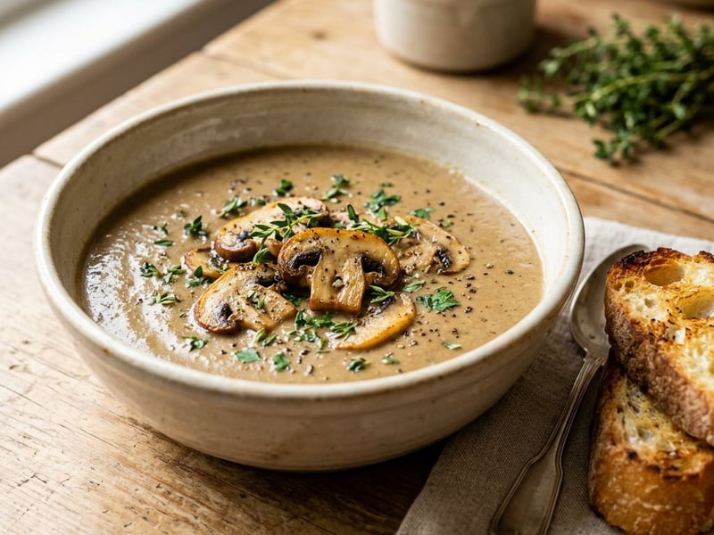 French Dijon Mustard Mushroom Soup