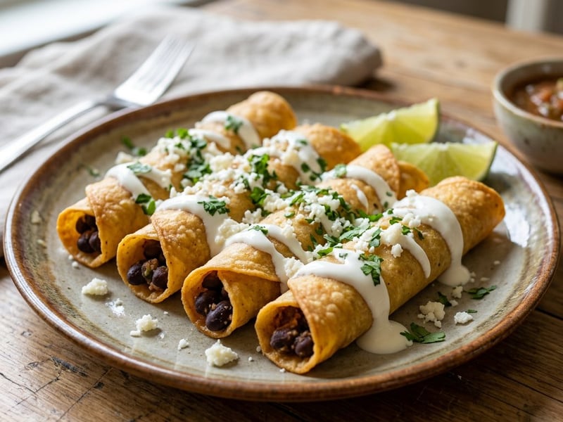 Mexikói babos flautas | Ropogós fűszeres street food