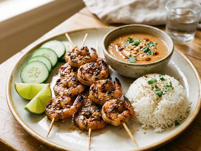 Satay Goong | Thai garnélanyárs mogyorómártással