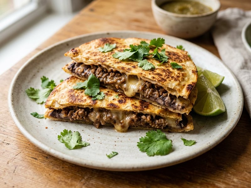 Mexican empalmes with beans and beef | Crispy street food