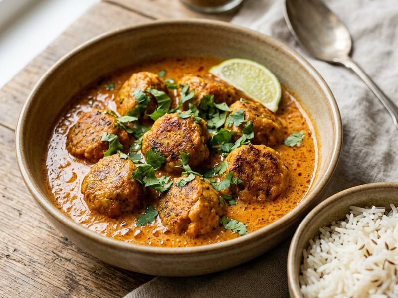 Indian Carrot & Chickpea Kofta Curry | Creamy Indian One-Pot Dish