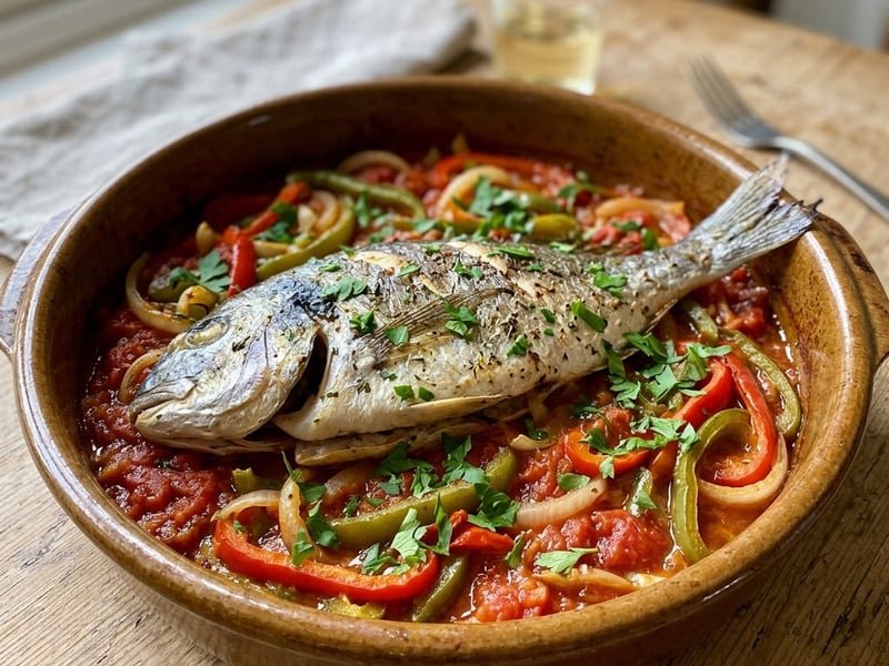 Spanish baked sea bream Rota-style | Dorada a la roteña