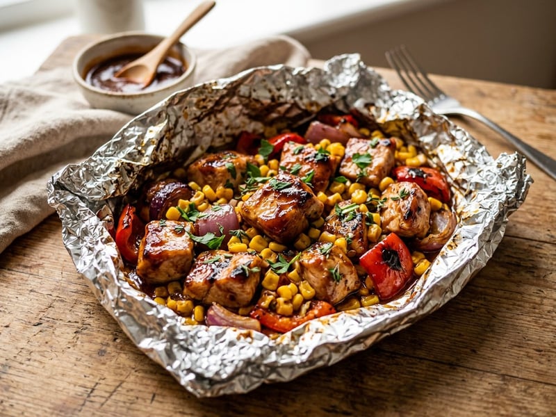 Grillbatyus BBQ pulykamell zöldségekkel